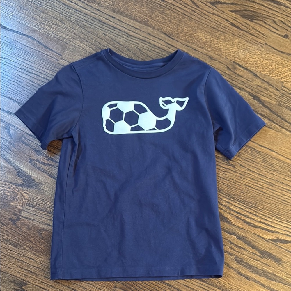 Vineyard Vines Blue Short Sleeve Tee with Whale Logo